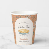 Gobelets En Papier Little Cutie Pie Orange Baby shower Floral (Recto)