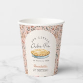 Gobelets En Papier Little Cutie Pie Rose Floral 1er anniversaire (Recto)