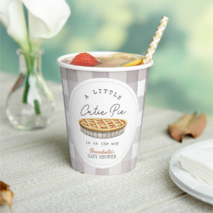 Gobelets En Papier Little Cutie Pie Thanksgiving Baby shower