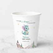 Gobelets En Papier Little Dragon est sur le point d'ouvrir le Baby sh (Recto)