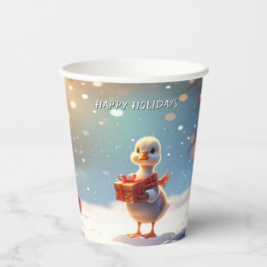 Gobelets En Papier Little Duck Holiday Paper Cups (Verso)