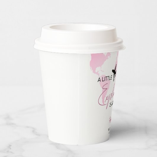 Gobelets En Papier Little Explorer World Map Baby shower rose (Droite)