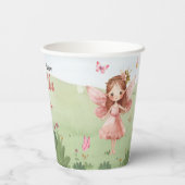 Gobelets En Papier Little Fairy Pink Castle Butterfly Any Age (Verso)
