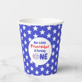 Gobelets En Papier Little Firecracker 1er anniversaire (Recto)