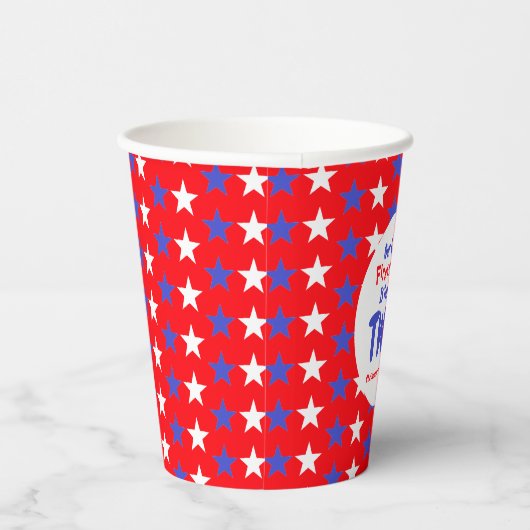 Gobelets En Papier Little Firecracker 2e anniversaire (Droite)