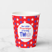 Gobelets En Papier Little Firecracker 2e anniversaire (Recto)