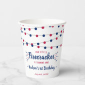 Gobelets En Papier Little Firecracker 4 juillet 1er anniversaire (Recto)