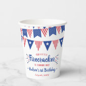 Gobelets En Papier Little Firecracker 4 juillet 1er anniversaire (Recto)