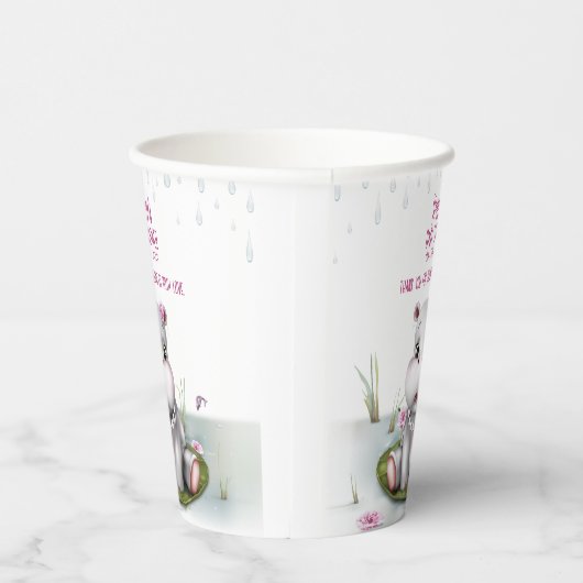 Gobelets En Papier Little Hippo River Adventure Girl Baby shower (Droite)