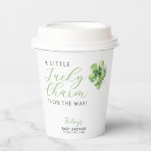 Gobelets En Papier Little Lucky Charm est en chemin Baby shower (Recto)