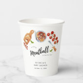 Gobelets En Papier Little Meatball Italien Baby shower alimentaire (Recto)