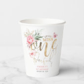 Gobelets En Papier Little Miss Onederful Cute Floral 1er anniversaire (Verso)