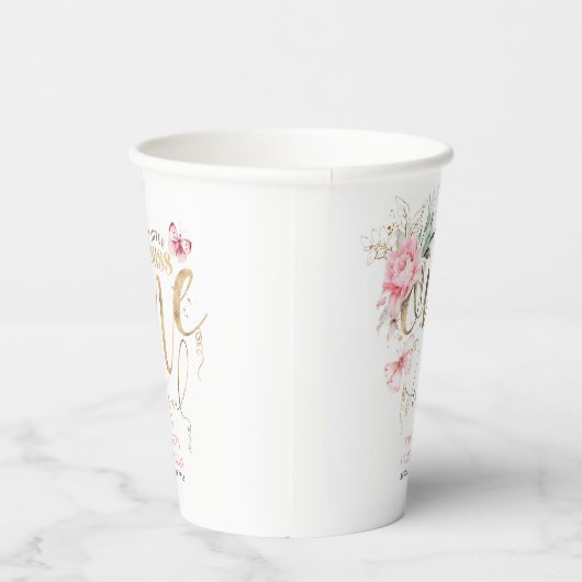 Gobelets En Papier Little Miss Onederful Cute Floral 1er anniversaire (Droite)