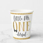 Gobelets En Papier Little Mr One Derful 1er Anniversaire tasse de pap (Verso)
