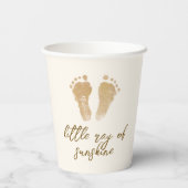 Gobelets En Papier Little Ray of Sunshine Boho Baby shower (Verso)