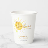 Gobelets En Papier Little Ray of Sunshine Boho Baby shower (Recto)
