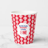 Gobelets En Papier Little Rookie Baseball 1er anniversaire (Recto)