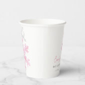 Gobelets En Papier Little Snowflake Pink Winter Baby Shower Cups (Droite)