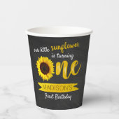 Gobelets En Papier Little Sunflower 1er anniversaire (Recto)
