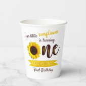 Gobelets En Papier Little Sunflower 1er anniversaire (Verso)