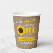 Gobelets En Papier Little Sunflower 1er anniversaire (Verso)