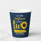 Gobelets En Papier Little Sunflower 2e anniversaire (Recto)