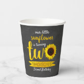 Gobelets En Papier Little Sunflower 2e anniversaire (Verso)