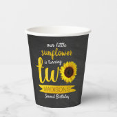 Gobelets En Papier Little Sunflower 2e anniversaire (Recto)