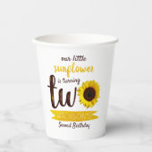 Gobelets En Papier Little Sunflower 2e anniversaire (Recto)