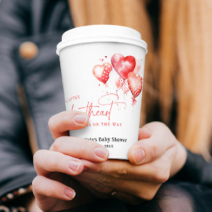 Gobelets En Papier Little Sweetheart est sur le chemin Baby shower mo