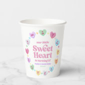 Gobelets En Papier Little Sweetheart Saint-Valentin fête d'anniversai (Verso)
