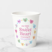 Gobelets En Papier Little Sweetheart Saint-Valentin fête d'anniversai (Recto)