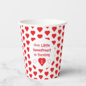 Gobelets En Papier Little Sweethee 1er anniversaire (Recto)