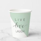 Gobelets En Papier Live Love Lauder Motivation Positive Citation (Recto)
