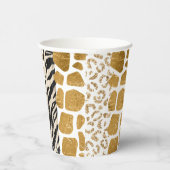 Gobelets En Papier Livre d'anniversaire sauvage or Safari (Droite)