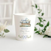 Gobelets En Papier Livre d'histoire Nouveau chapitre Bleu Bow bébé ga