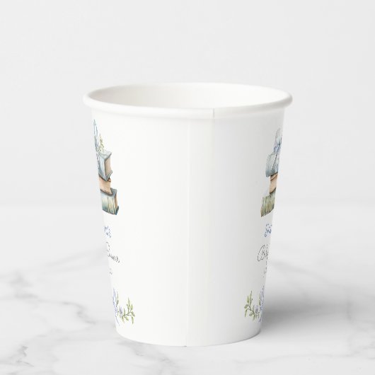 Gobelets En Papier Livre d'histoire Nouveau chapitre Bleu Bow bébé ga (Droite)