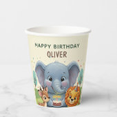 Gobelets En Papier Livre d'histoires d'animaux des bois Anniversaire (Recto)