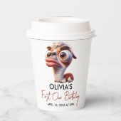 Gobelets En Papier Llama Fiesta Funny Caricature 1er anniversaire (Verso)