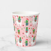 Gobelets En Papier Llamas et cactus Motif de Noël (Droite)