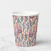 Gobelets En Papier Llamas Sur La Stripe Motif (Droite)