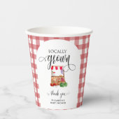 Gobelets En Papier Locally Grown Baby Shower Carrots Gingham (Recto)