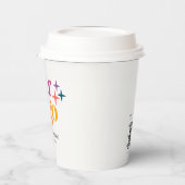 Gobelets En Papier Logo blanc simple et minimal (Gauche)