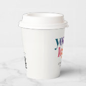 Gobelets En Papier Logo blanc simple et minimal (Droite)