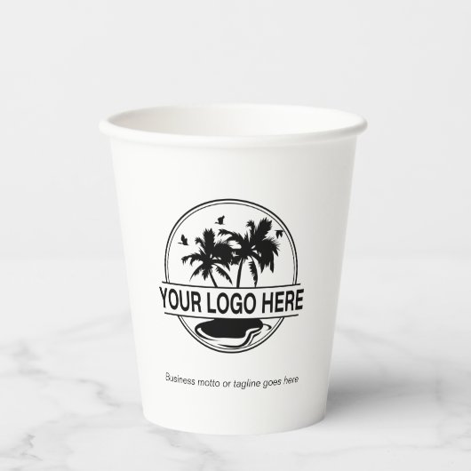 Gobelets En Papier Logo d'affaires élégant moderne professionnel (Recto)