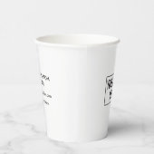 Gobelets En Papier Logo d'affaires minimal Café blanc simple (Droite)