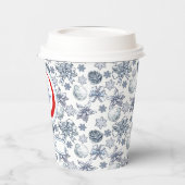 Gobelets En Papier Logo d'affaires Noël argent blanc (Gauche)