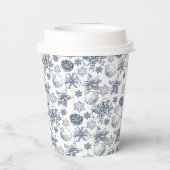 Gobelets En Papier Logo d'affaires Noël argent blanc (Verso)