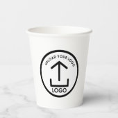 Gobelets En Papier Logo d'affaires professionnel simple et moderne bl (Verso)