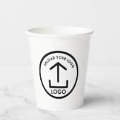 Gobelets En Papier Logo d'affaires professionnel simple et moderne bl (Recto)